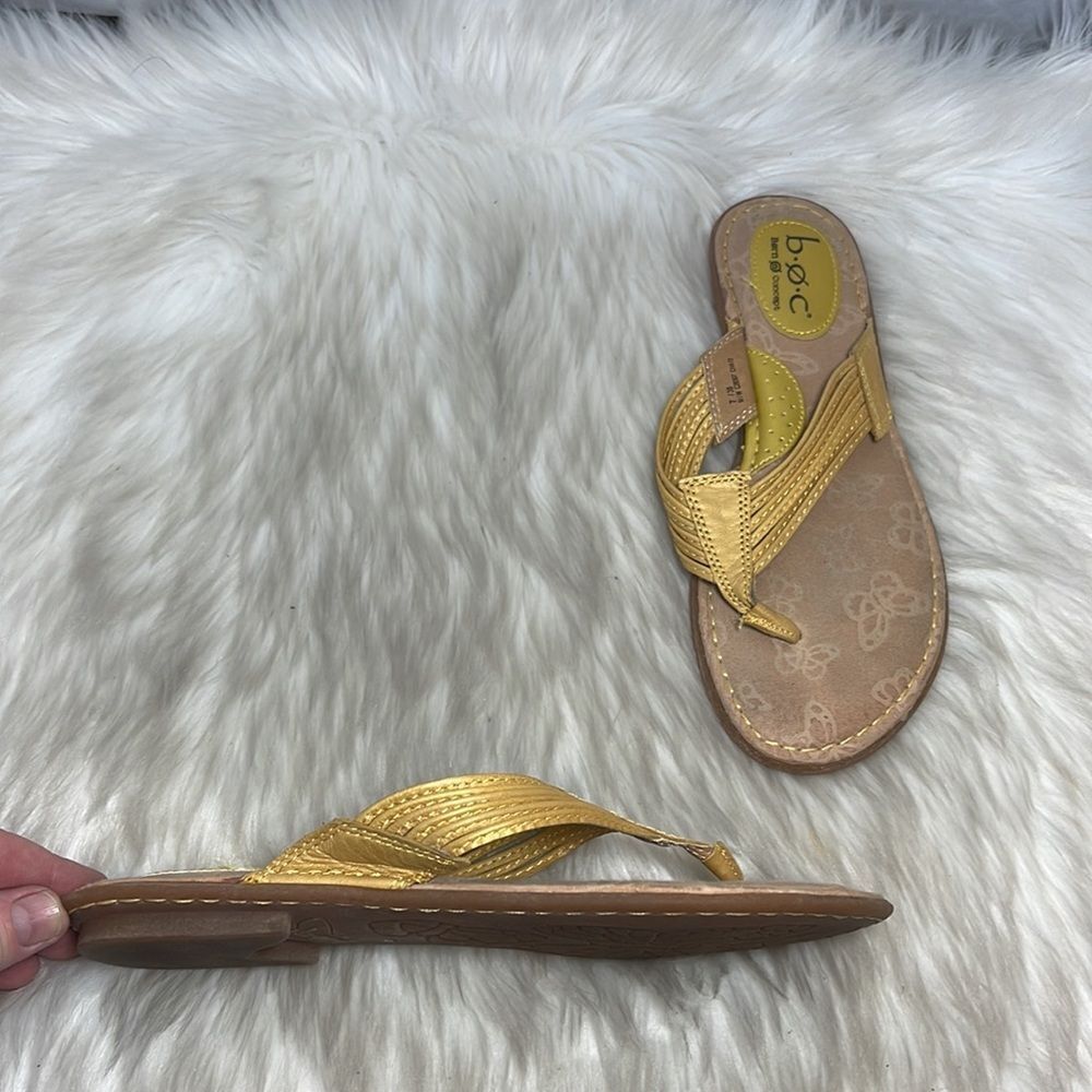 Born Concept BOC‎ Alina Sunshine Yellow Thong Sandals Sz 7